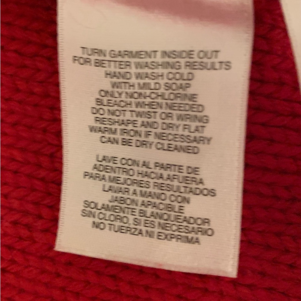 Jones New York Red Cable Knit Cardigan - Picture 10 of 10